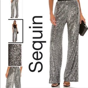 BIRTHDAY SALE!, NBA⭐️Pants Fab Silver Sequined S